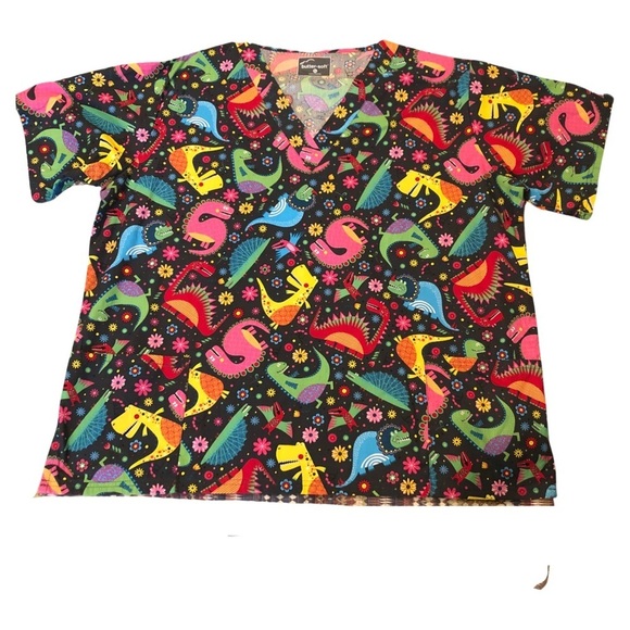 Tops - Buttersoft 🦖🦕 dinosaur scrub top